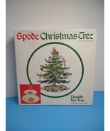 Spode Christmas Tree Double Tier Serving Tray New Worn Original Box (Z) - £35.03 GBP