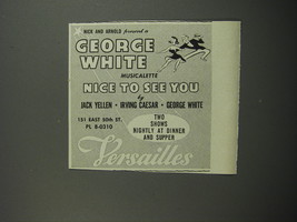 1953 Versailles Club Ad - Nick and Arnold present Nice to See You - £13.80 GBP