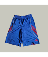 Adidas Shorts Mens L Blue Red Elastic Waist Pockets  - $10.99