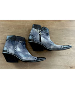 Donald J Pliner Western Couture Cowgirl Ankle Booties Size 6.5 M Gray Suede  - £53.97 GBP
