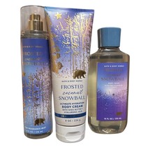 Bath And Body Works - Frosted Coconut Snowball Mist, Body Cream And Body Wash - £31.17 GBP