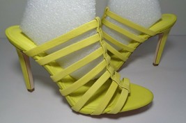 BCBG BCBGeneration Size 7 M CALLIE Yellow Leather Sandals New Women&#39;s Shoes - £38.76 GBP