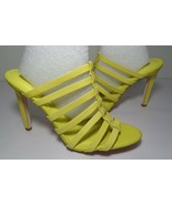 BCBG BCBGeneration Size 7 M CALLIE Yellow Leather Sandals New Women&#39;s Shoes - £38.87 GBP