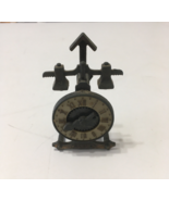 Small vintage desktop die cast metal clock style pencil sharpener - $19.75