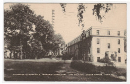 Vorhees Quadrangle Womens Dormitory Coe College Cedar Rapids Iowa postcard - $6.44