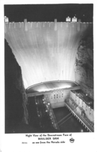 Boulder Dam AZ-Arizona, Night View Downstream Face, RPPC Postcard M19 - £11.08 GBP