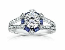 1.00 Carat Round Cut Diamond Wedding Engagement Ring 14k White Gold Finish 925 - £72.18 GBP