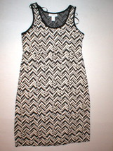 New Womens Maternity Dress Motherhood Black Small White Chevron Nice S  - £40.70 GBP