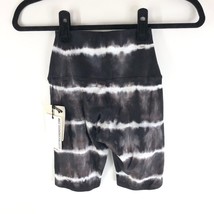 Electric &amp; Rose Womens Bike Shorts Activewear Striped Tie Dye Black Whit... - $24.06