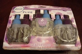 3 Pk Febreze Plug Refills Lilac Scented Oil Air Freshener Flower Limited Edition - £16.85 GBP