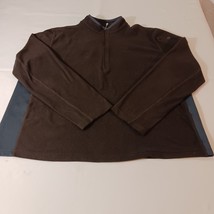 Lands' End Men's Brown & Gray Fleece 1/4 Zip Pullover Sweatshirt Size XL image 11