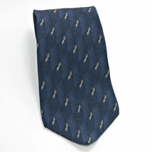 Barrington Tie Mens 61 1/2&quot; Silk Necktie Cosplay Navy Blue Harlequin Dia... - £15.73 GBP