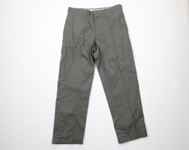 NOS Vintage 50s Streetwear Mens 32x28 Sanforized Cotton Cuffed Pants Green USA - £249.16 GBP