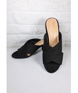 Apt 9 Motivated Sandal Defined Comfort Slide Block Heel Black Womens 10 M - $34.64