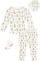 NEW Lucky Brand Country Rose Baby Girl Pant Set Outfit w/ hat &amp; socks 3 ... - £9.40 GBP