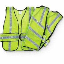 (2) Condor Safety Vest Yellow Mesh with High Visibility Reflective Strip... - £7.67 GBP