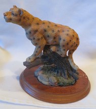 Beautiful Resin Cheetah on stump Statue Figurine - Wild Animal - £9.59 GBP