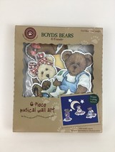 Boyds Bears Friends 6pc Musical Wall Art Cardboard Set New 2002 Nursery ... - $38.56