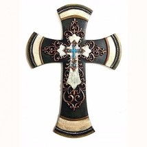 CROSS: 5 Layer Decorative Wall Cross 8&quot; x 12&quot;, Made of Polyresin - $12.00