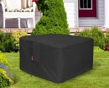 Amolliar Gas Fire Pit Cover Square Premium Patio Outdoor 100% Water-Proo... - $26.49