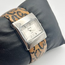 Xanadu Silver Leopard Print 29mm Women’s Quartz Cuff Watch Working - $446.38 MXN