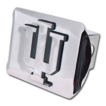 indiana university IU logo metal shiny chrome trailer hitch cover usa made - £60.74 GBP