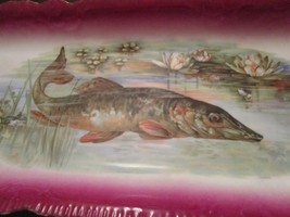 Joseph Schachtel Antique Ceramic Large 23&quot; Oval Tray Transfer Fish Germany - £237.40 GBP