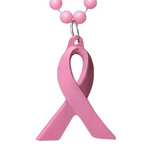Pink Ribbon Beaded Necklace - Set of 12 Genuine Charm Necklaces for Women - $35.49