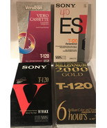 New Blank VHS Lot Of 4 VeraTron Sony ES Dynamicron Millennium 200 GoldVH... - £10.63 GBP