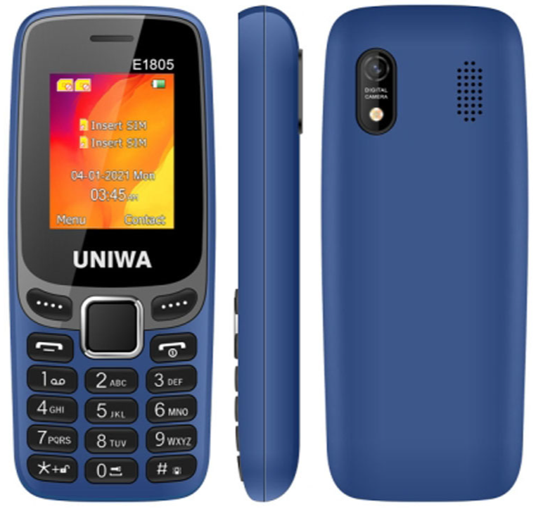 UNIWA E1805 Dual Sim 21 Keys 1.77 Inch Torch Wireless Mp3 Mp4 Fm 2g Phone Blue