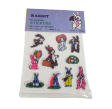 Vintage 1983 Laurie Import Three 3 Dimensional Puffy Animal Rabbit Stickers Nos - £29.75 GBP