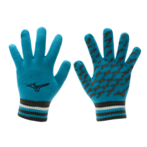 Mizuno Knit Gloves Unisex Training Sports Casual Glove Blue NWT 32JYB50216 - £22.89 GBP