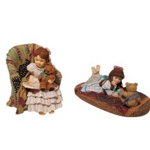 Sandra Kuck&#39;s Treasures Figurine 1997 Teddy and Me Teachers Pet Girl Teddy Bear - £15.90 GBP