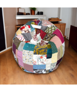 Colourful Patchwork Printed Beanbag Cover - $220.00