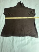 Motto Your Style Mantra Womens XL Brown Cotton Blend Sleeveless Knit Top Sweater image 8