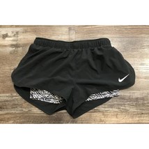 Nike Dri Fit Womens Medium Black Briefed Athletic Running Shorts - $16.31