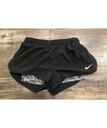 Nike Dri Fit Womens Medium Black Briefed Athletic Running Shorts - $16.31