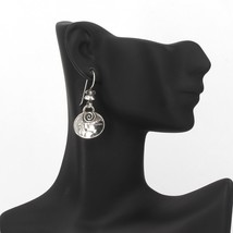 Retired Silpada Hammered Sterling Silver Drop Earrings with Spiral Accen... - $49.99