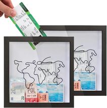 Set of 2 Adventure Archive Shadow Box with Slot for Photos &amp; Keepsakes B... - $14.35