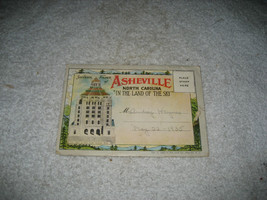 Asheville North Carolina Souvenir picture Postcard Folder 1935 18 pictures - £11.65 GBP