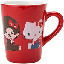 Monchhichi ＆ Hello Kitty  Mug Red SANRIO Limited Rare - £41.23 GBP