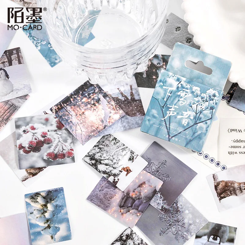 Play 46 Pcs/pack Snow Landscape Stationery Sticker ScrapboAng Planner Journal Di - £23.18 GBP
