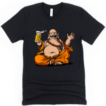Buddha Drinking Beer Funny Buddhist Party Unisex T-Shirt - £22.37 GBP