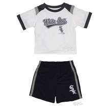 NWT Chicago White Sox Major League Baseball 2Pcs Boy Bodysuit Short outfit MLB - £23.91 GBP