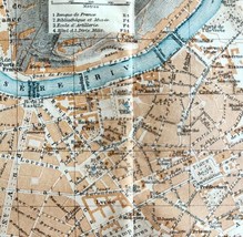 Map Grenoble Isere River Southern France Rare 1914 Lithograph WW1 Era WHBS - £39.61 GBP
