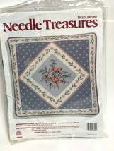 Needle Treasures Needlepoint Wedgewood Floral Pillow/Michael A. LeClair Sealed  - £33.32 GBP