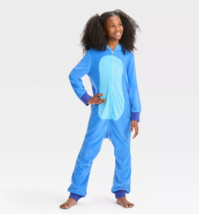 Lilo and Stitch Disney Girls Pajamas Medium One Piece Union Suit Hood  C... - £29.59 GBP