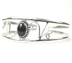925 Sterling Silver Black Onyx Gemstone Handmade Bracelet Gift For Anniversary - £81.99 GBP