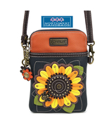 SUNFLOWER CELLPHONE CROSSBODY PURSE NAVY  - $54.65 CAD