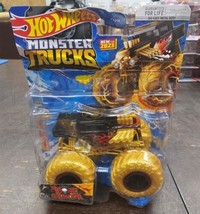 Hot Wheels Monster Trucks Bone Shaker Black/Gold 2023 Connect and Crash 1:64  - £8.03 GBP